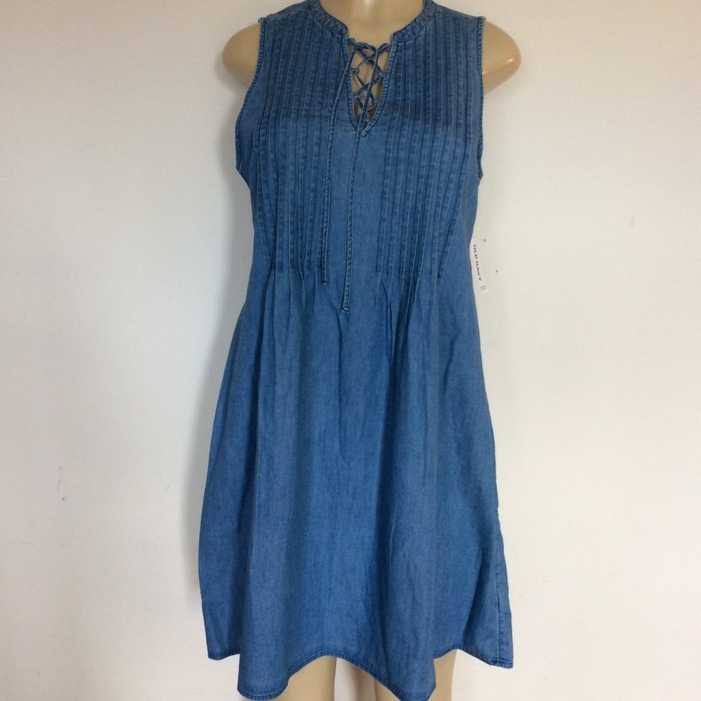 OLD NAVY Jeans Dress M Pullover knee length /Short